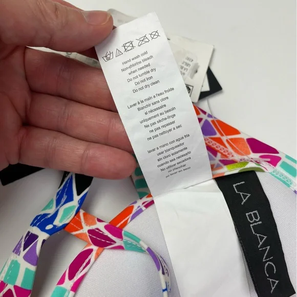 NWT La Blanca Rainbow Push Up Bikini Top Size 6 - Picture 5 of 7